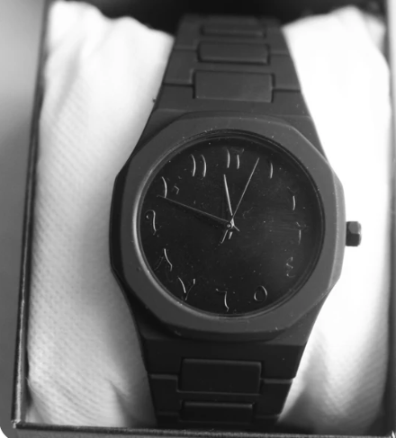 STYLISH BLACK ARABIC AURA WATCH