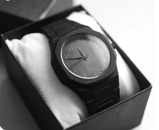 STYLISH BLACK ARABIC AURA WATCH